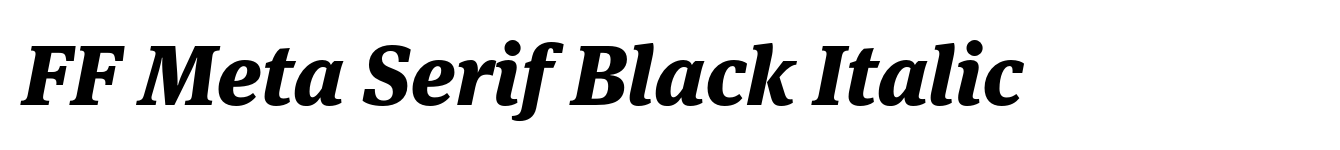 FF Meta Serif Black Italic